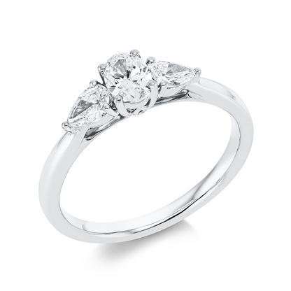Solitaire mit Besatz Ring - 1FR14