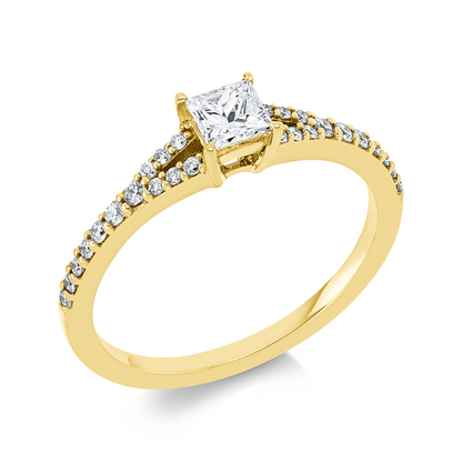 Solitaire mit Besatz Ring - 1FS09
