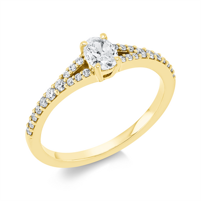 Solitaire mit Besatz Ring - 1FS10
