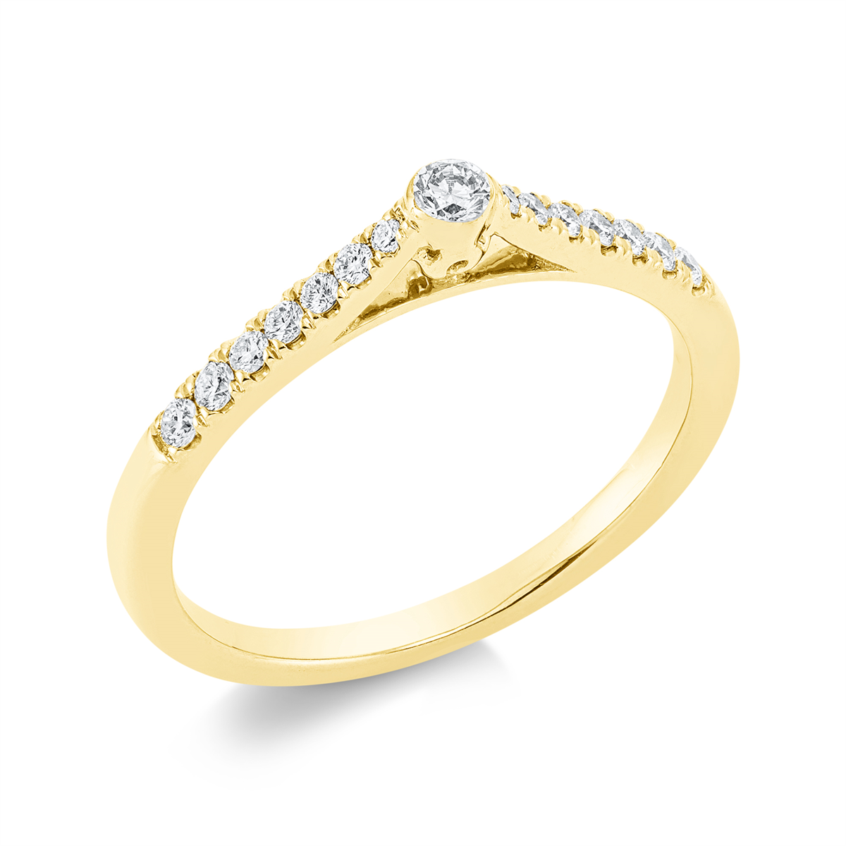 Solitaire mit Besatz Ring - 1FX64