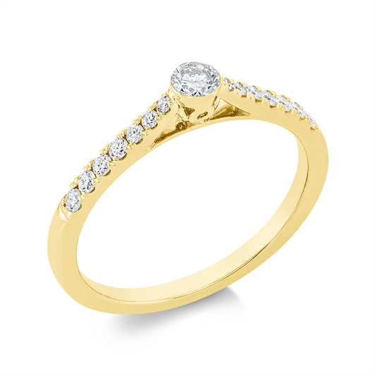 Solitaire mit Besatz Ring - 1FX65