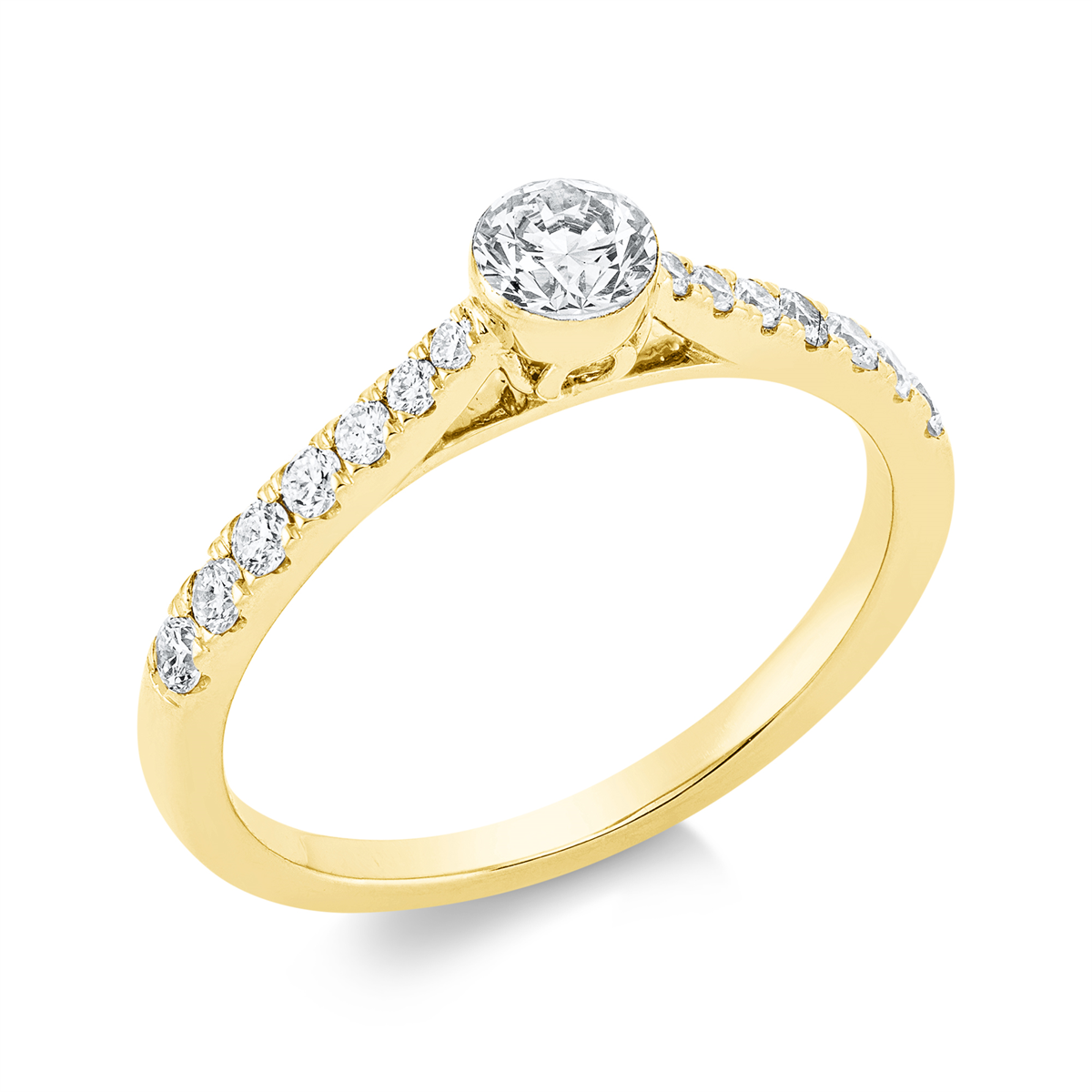 Solitaire mit Besatz Ring - 1FX68