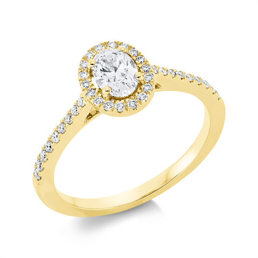 Solitaire mit Besatz Ring - 1GG88