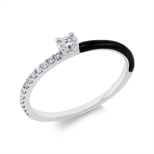 Solitaire mit Besatz Ring - 1GN21
