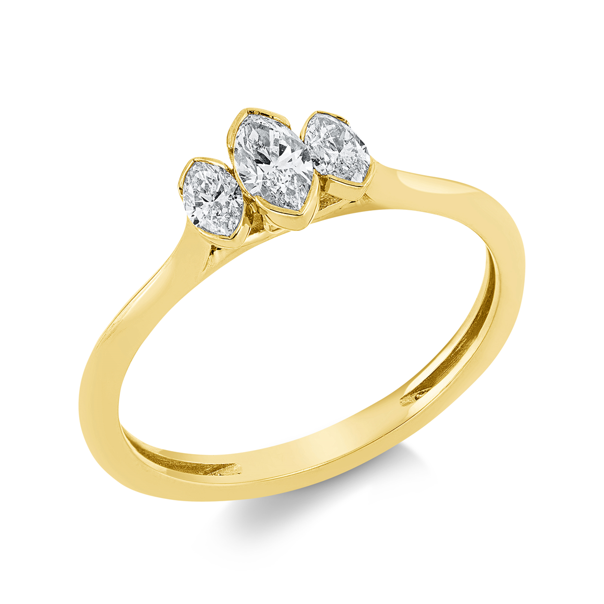Solitaire mit Besatz Ring - 1GW95