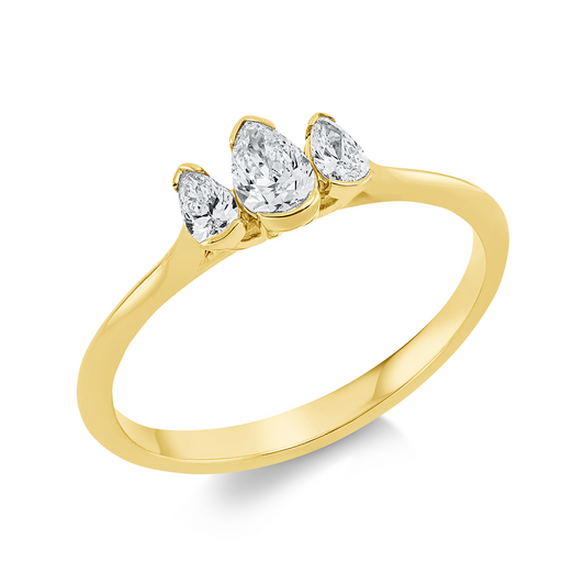 Solitaire mit Besatz Ring - 1GW97