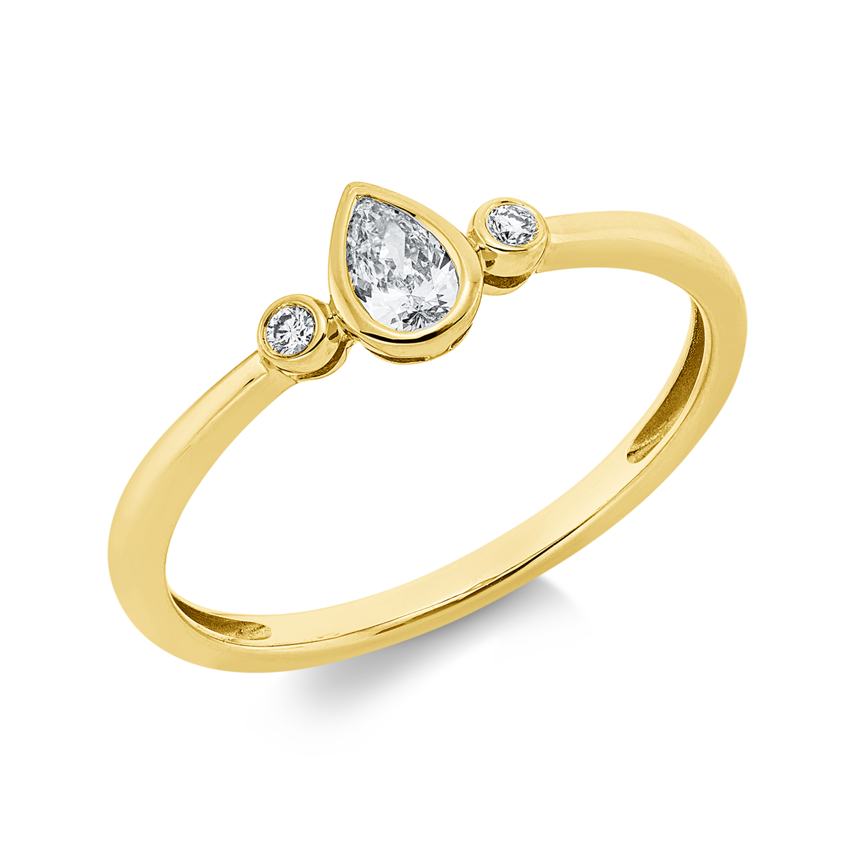 Solitaire mit Besatz Ring - 1HM06