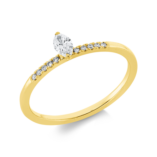Solitaire mit Besatz Ring - 1HM89