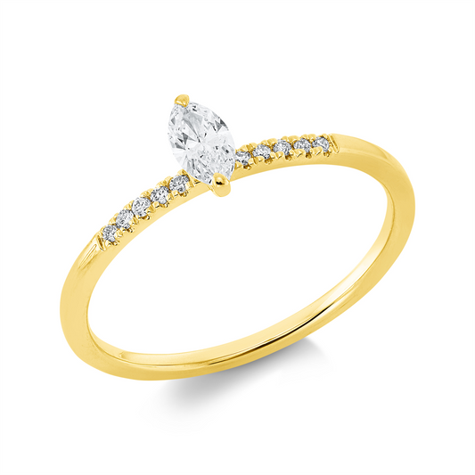 Solitaire mit Besatz Ring - 1HM94
