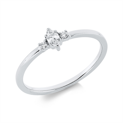 Solitaire mit Besatz Ring - 1HN01