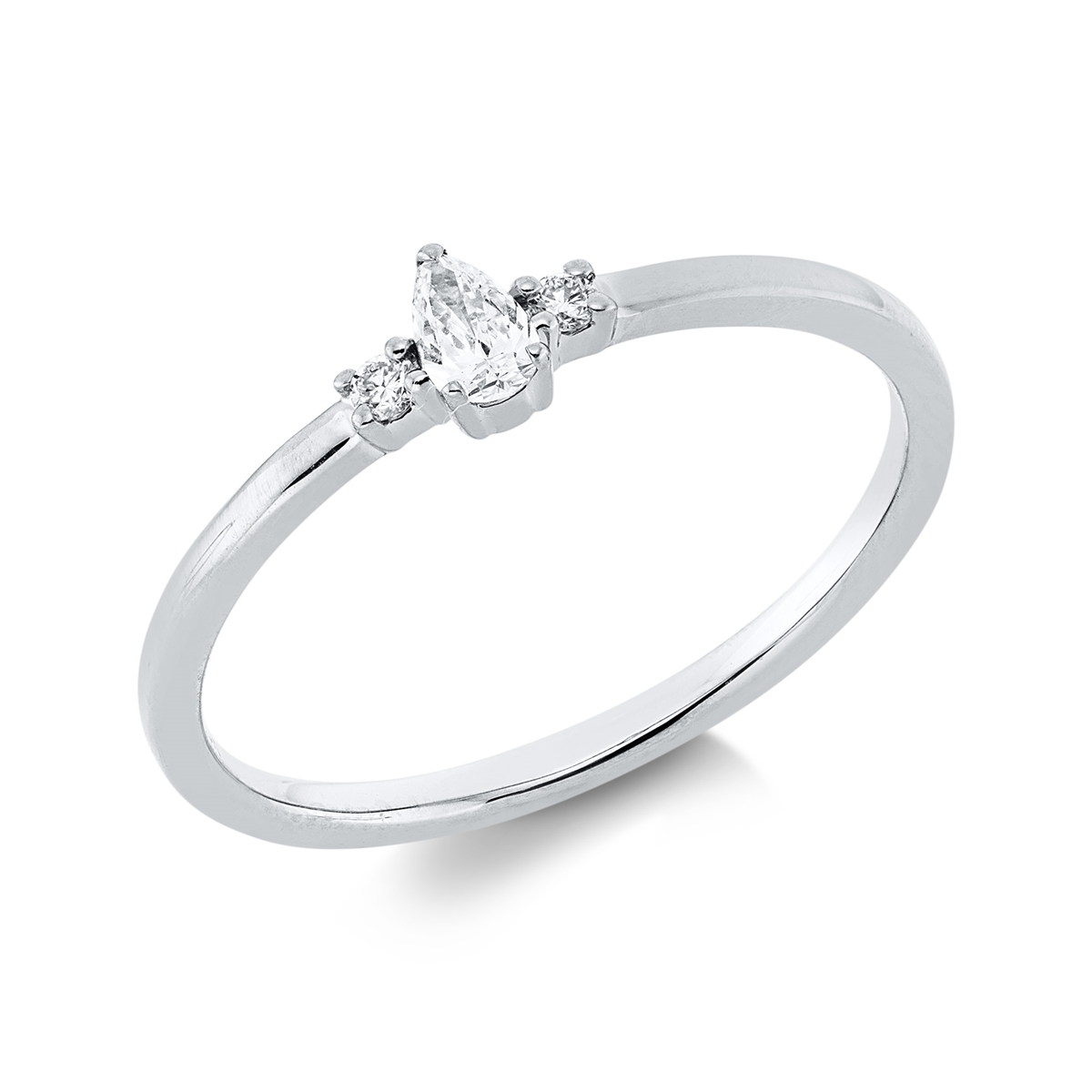 Solitaire mit Besatz Ring - 1HN02