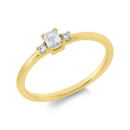 Solitaire mit Besatz Ring - 1HN04