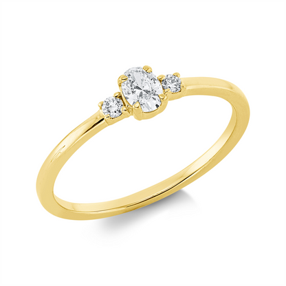 Solitaire mit Besatz Ring - 1HN05