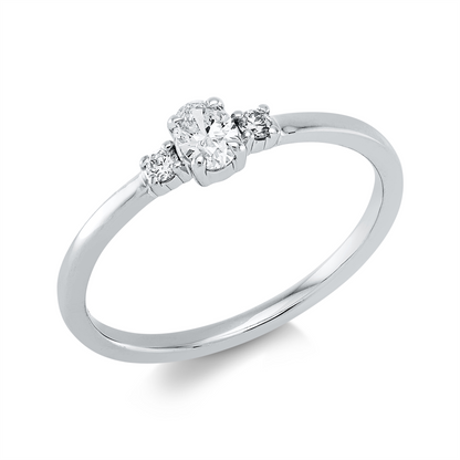 Solitaire mit Besatz Ring - 1HN05