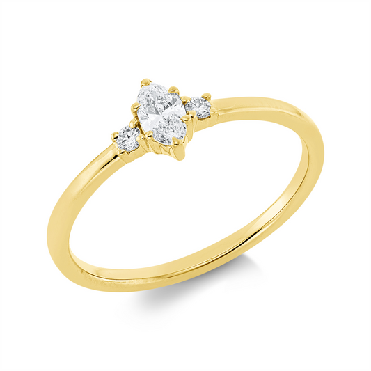 Solitaire mit Besatz Ring - 1HN06