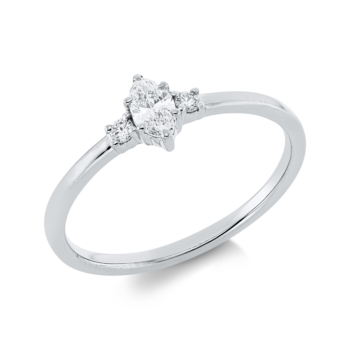 Solitaire mit Besatz Ring - 1HN06