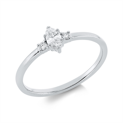 Solitaire mit Besatz Ring - 1HN06
