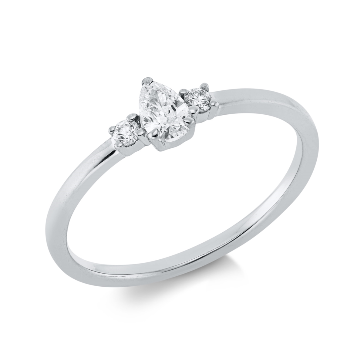Solitaire mit Besatz Ring - 1HN07