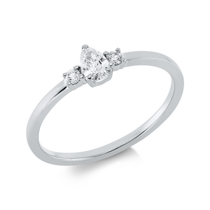 Solitaire mit Besatz Ring - 1HN07
