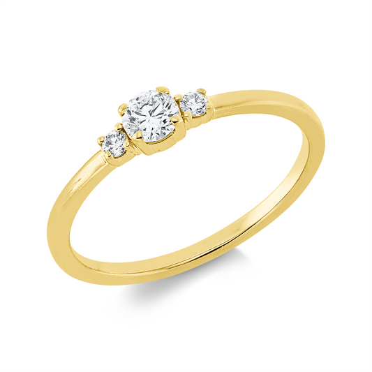 Solitaire mit Besatz Ring - 1HN08