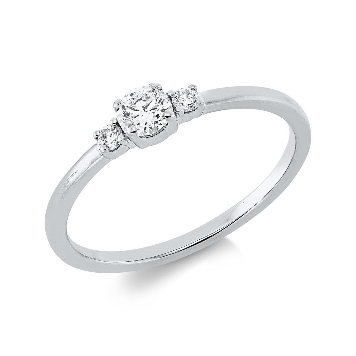 Solitaire mit Besatz Ring - 1HN08