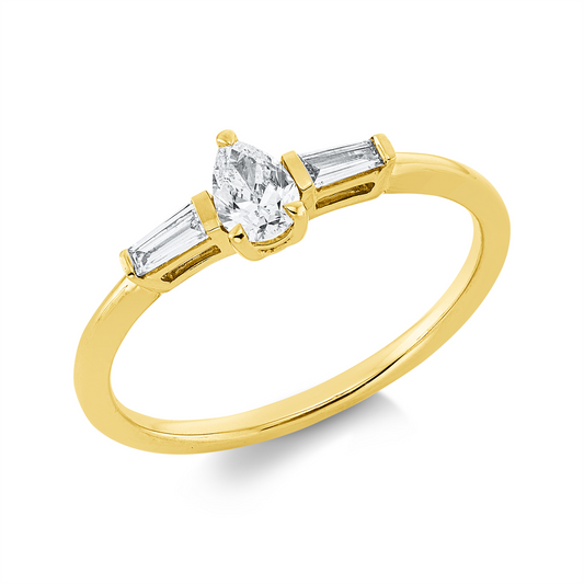 Solitaire mit Besatz Ring - 1HN09