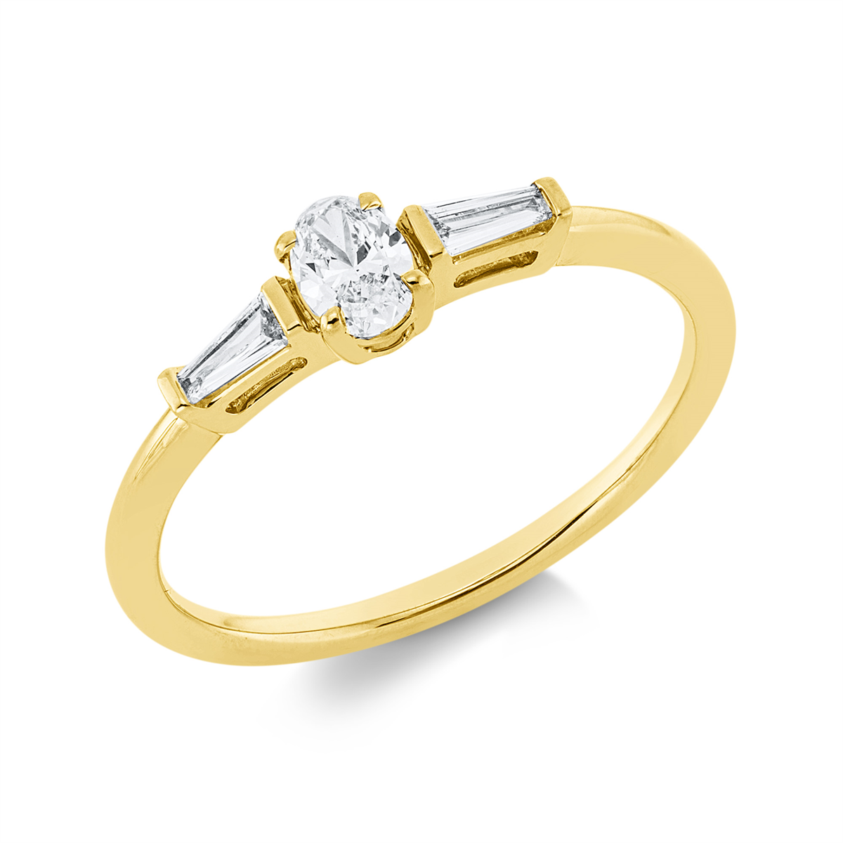 Solitaire mit Besatz Ring - 1HN10
