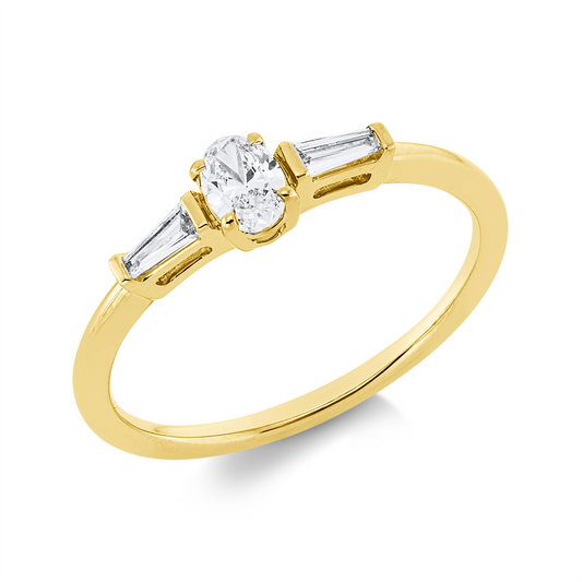 Solitaire mit Besatz Ring - 1HN10