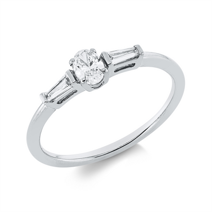 Solitaire mit Besatz Ring - 1HN10
