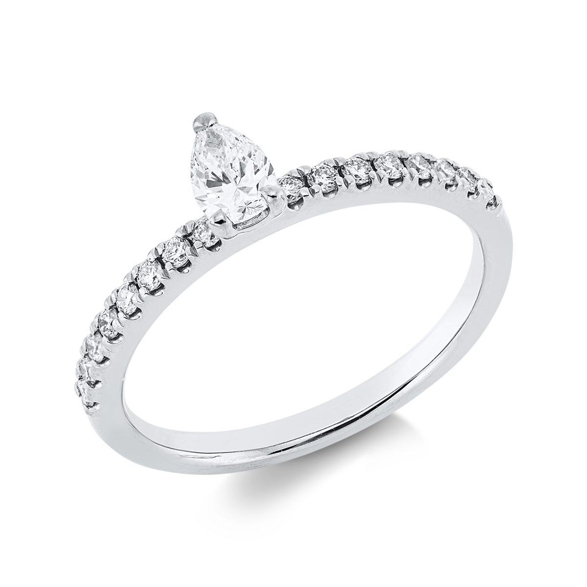 Solitaire mit Besatz Ring - 1HN14