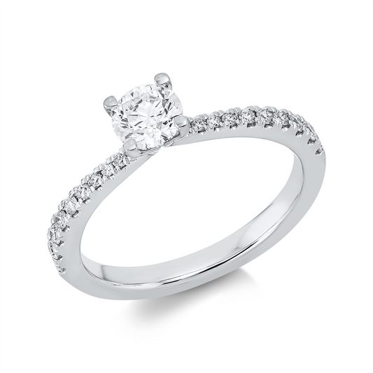 Solitaire mit Besatz Ring - 1HP12