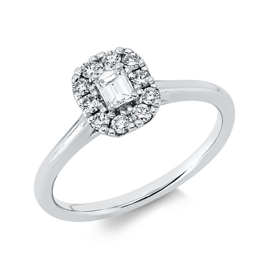 Solitaire mit Besatz Ring - 1HP31