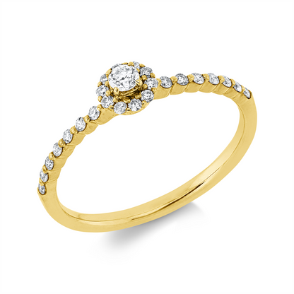 Solitaire mit Besatz Ring - 1HT09