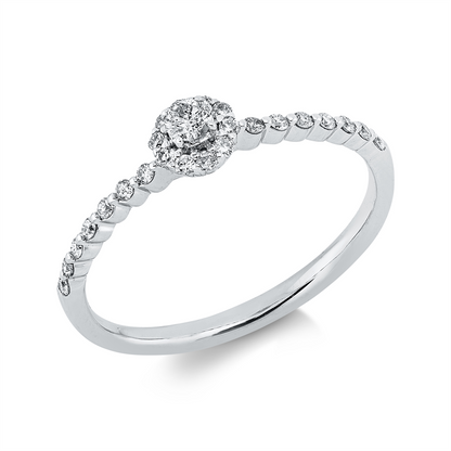 Solitaire mit Besatz Ring - 1HT09