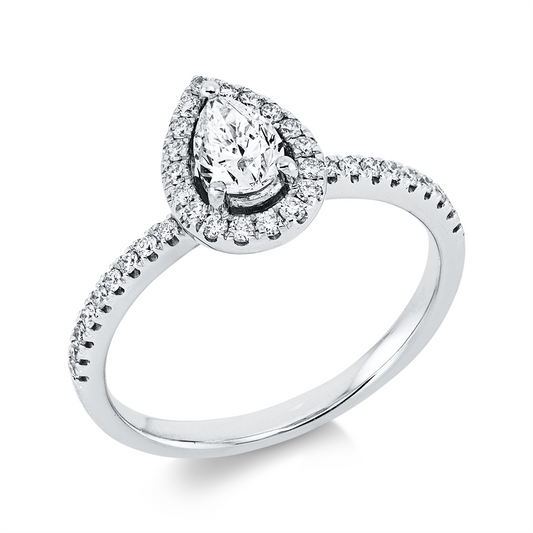 Solitaire mit Besatz Ring - 1HW16