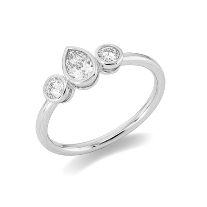 Solitaire mit Besatz Ring - 1IB93