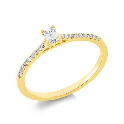 Solitaire mit Besatz Ring - 1IC82