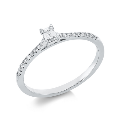 Solitaire mit Besatz Ring - 1IC82
