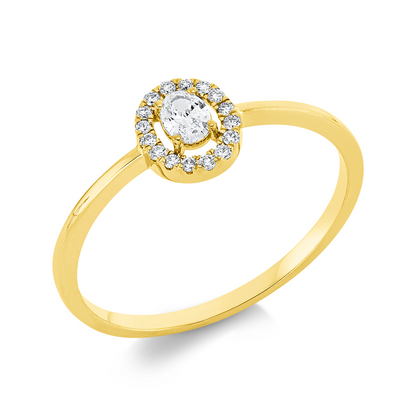Solitaire mit Besatz Ring - 1IC89