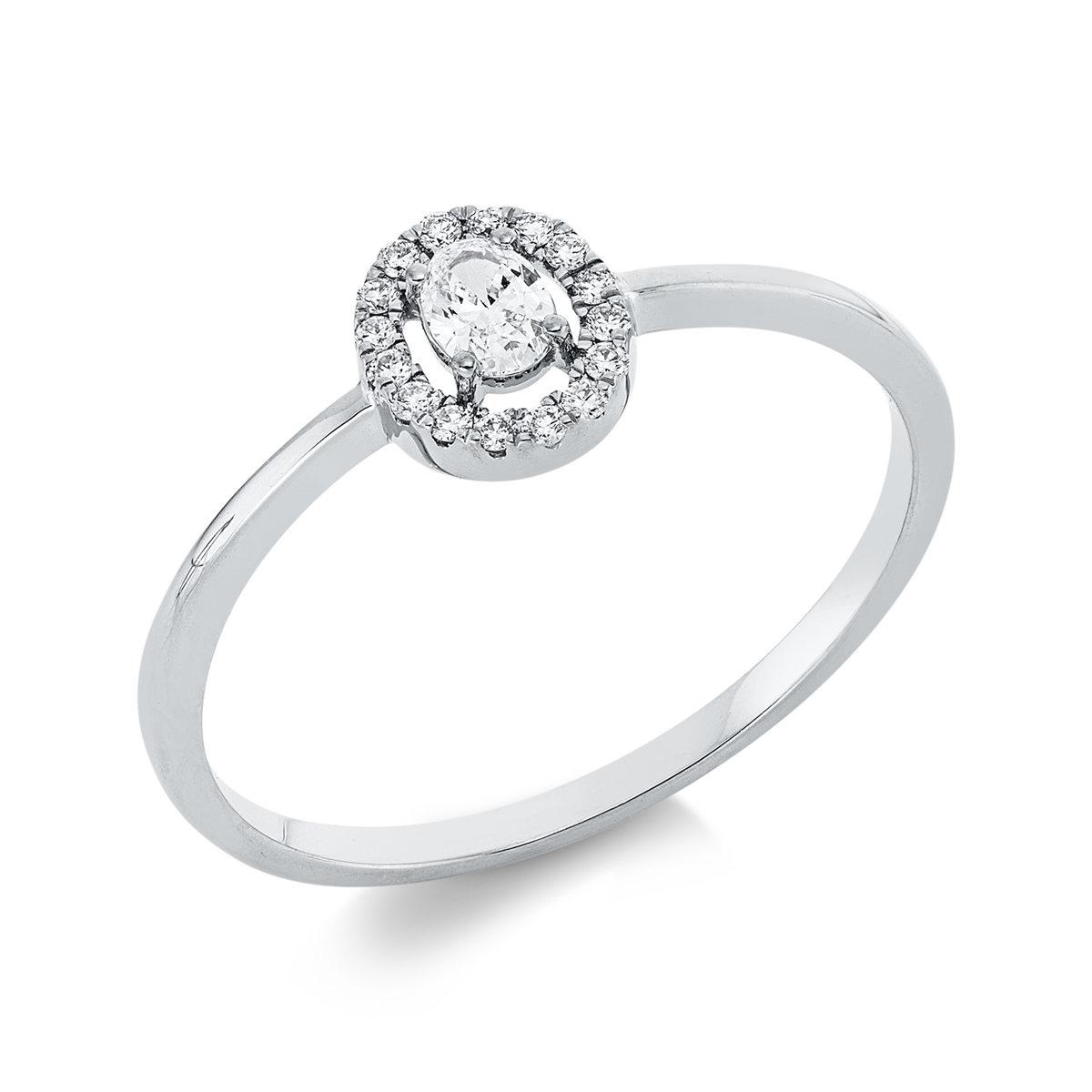 Solitaire mit Besatz Ring - 1IC89