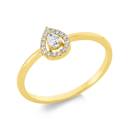 Solitaire mit Besatz Ring - 1IC90