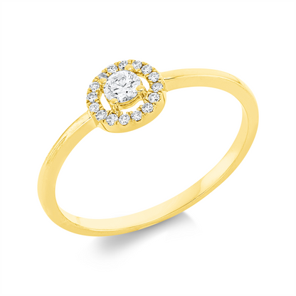 Solitaire mit Besatz Ring - 1IC91