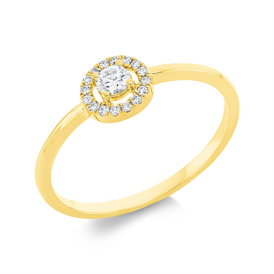 Solitaire mit Besatz Ring - 1IC91