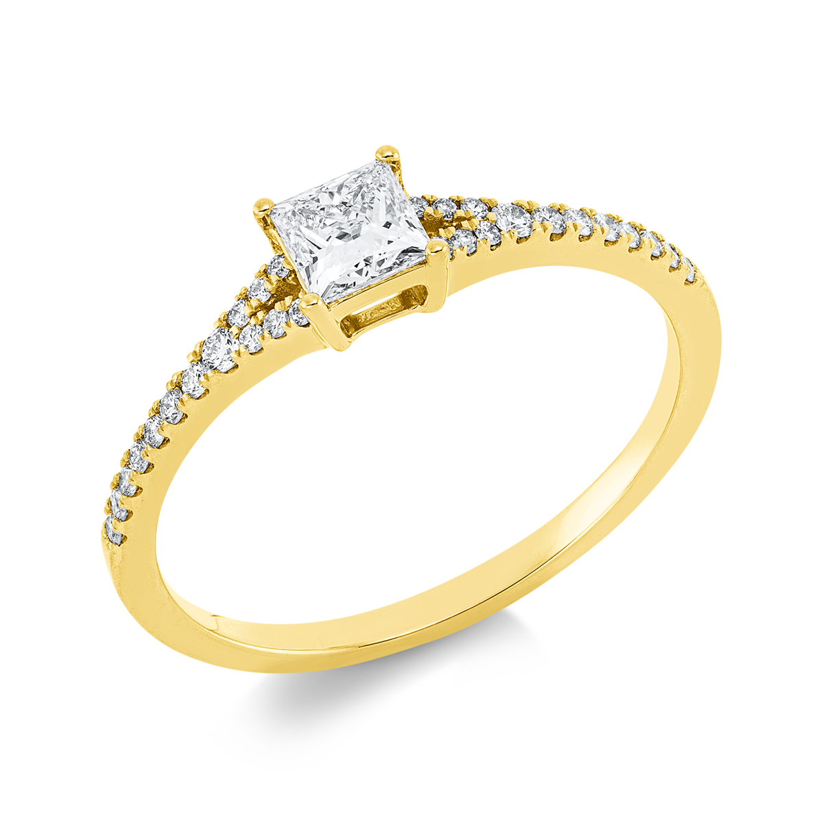 Solitaire mit Besatz Ring - 1ID34