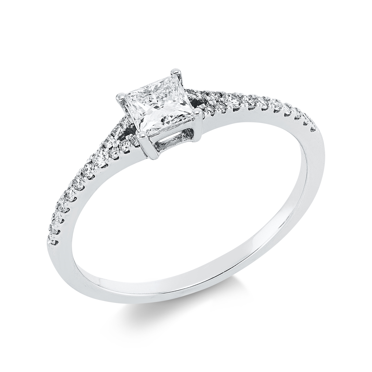 Solitaire mit Besatz Ring - 1ID40