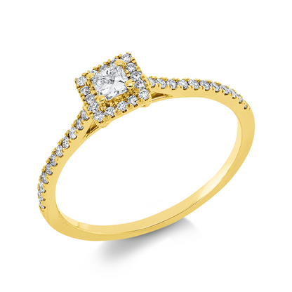 Solitaire mit Besatz Ring - 1IE29
