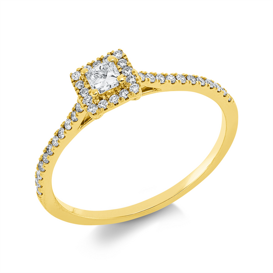 Solitaire mit Besatz Ring - 1IE29