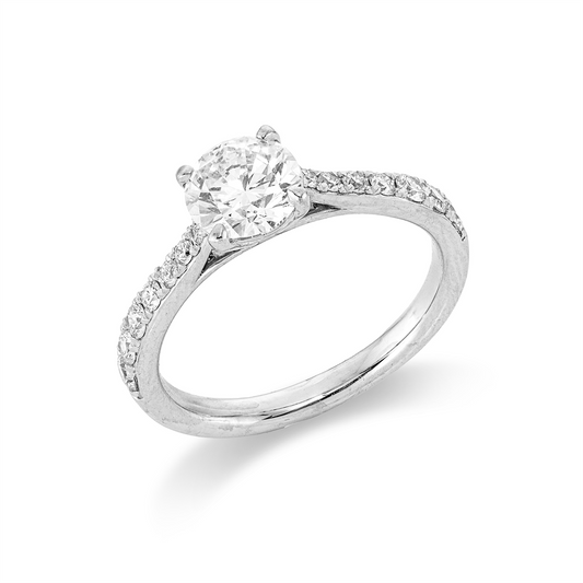 Solitaire mit Besatz Ring - 1IF65