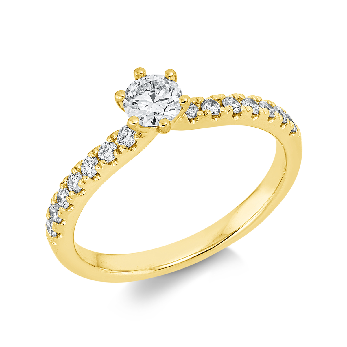 Solitaire mit Besatz Ring - 1IP36