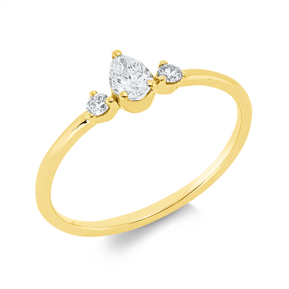 Solitaire mit Besatz Ring - 1IV38